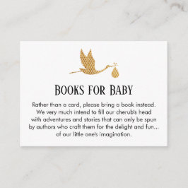 Preppy Gold Storch Book Request Insert Cards