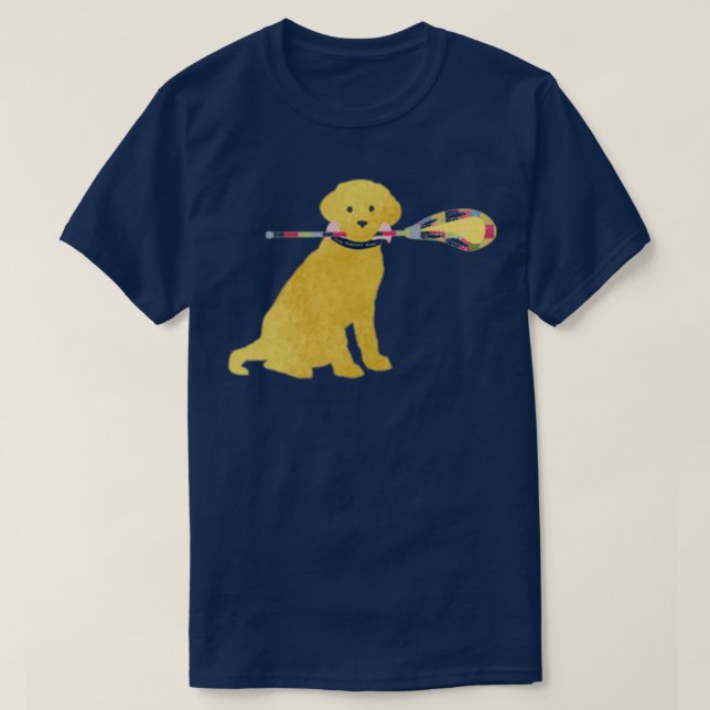 Preppy Golden Retriever Lacrosse Dog  T-Shirt (Design vorne)