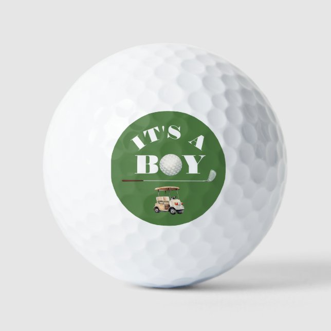 Preppy Golf Boy Baby Dusche Golfball (Vorderseite)