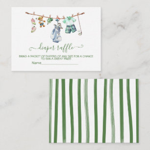 Preppy Golf Clothesline Diaper Carte Raffle