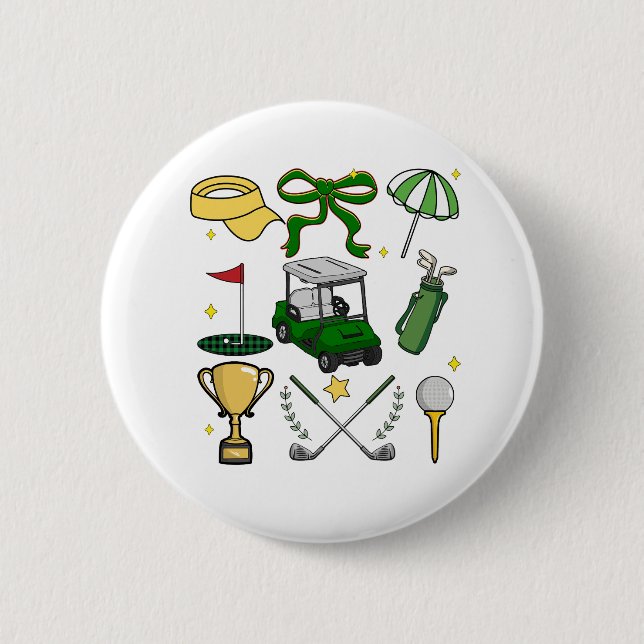 Preppy Golf Coquette Button (Vorderseite)