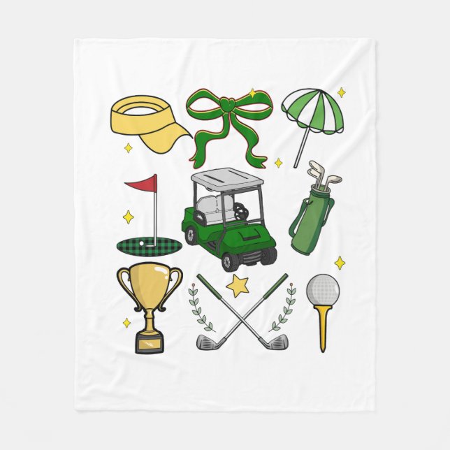 Preppy Golf Coquette Fleecedecke (Vorderseite)