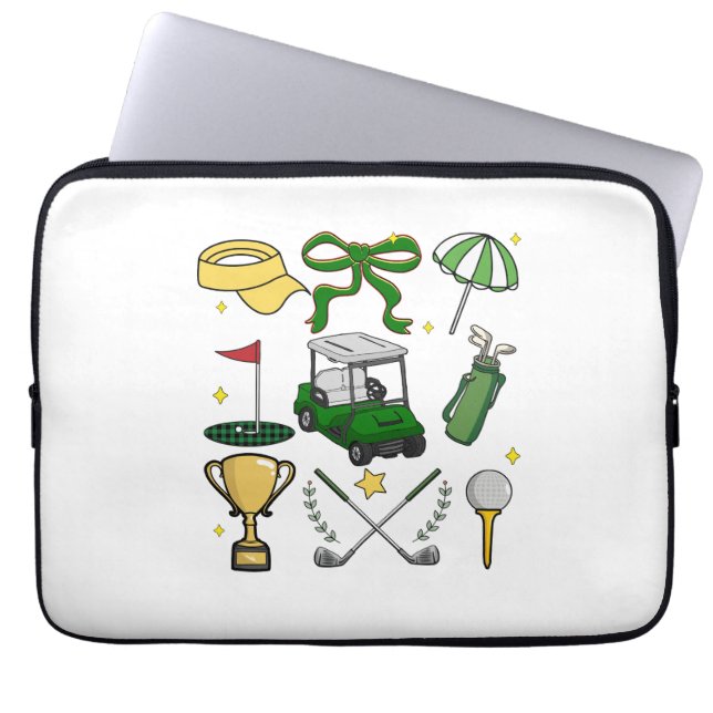Preppy Golf Coquette Laptopschutzhülle (Vorderseite)