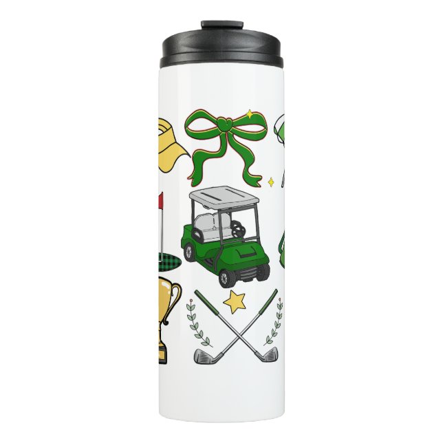 Preppy Golf Coquette Thermosbecher (Vorderseite)