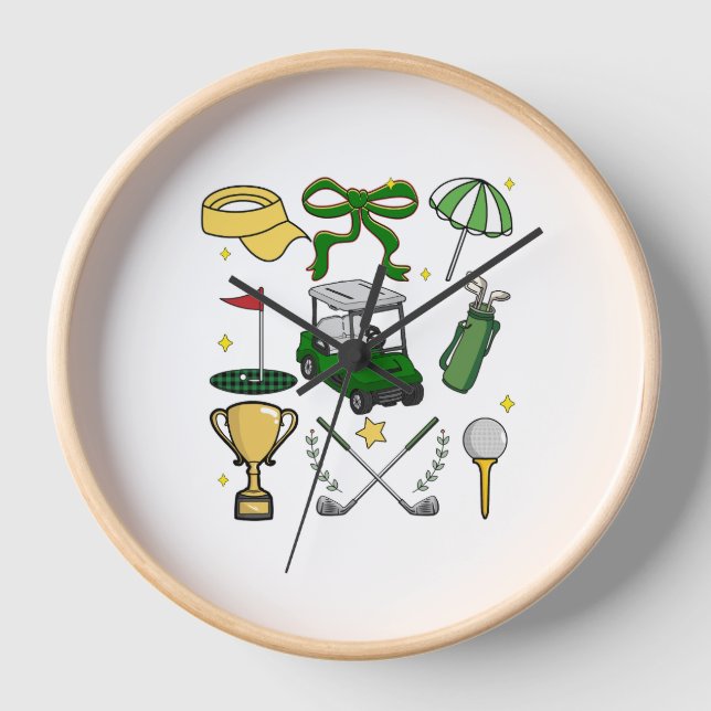 Preppy Golf Coquette Uhr (Vorderseite)