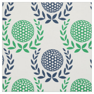 Preppy Golf Lorbeerkranz - Grün & Navy Stoff