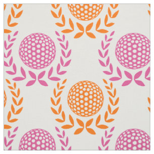 Preppy Golf Lorbeerkranz - Hot Pink & Orange Stoff