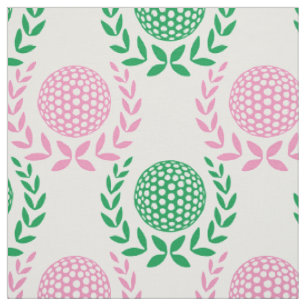 Preppy Golf Lorbeerkranz - Pink & Grün Stoff