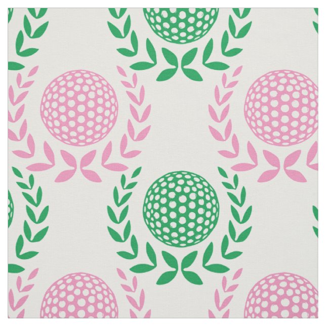 Preppy Golf Lorbeerkranz - Pink & Grün Stoff (Muster)