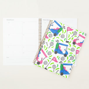 Preppy Golf Pink Blue Green Planer