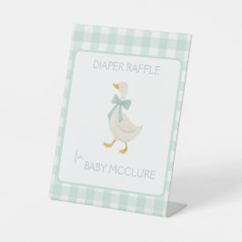 Preppy Goose Baby Shower Diaper Raffle Sockelschild