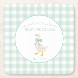 Preppy Goose Rechteckiger Pappuntersetzer