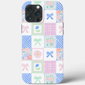 Preppy Grandmillennial Bows Floral Tiles Case-Mate iPhone Hülle