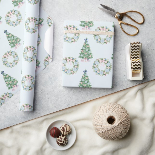 Preppy Grandmillennial Geschenkpapier (Kunsthandwerk)