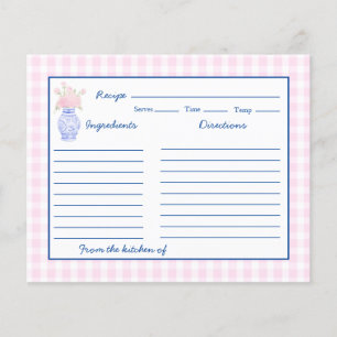 Preppy Grandmillennial Ginger Jar Bow Rezept Card