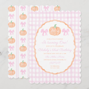 Preppy Grandmillennial Unser kleiner Pumpkin Einladung