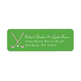 Preppy Green Golf Theme Rücksendeadresse
