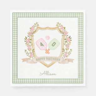 Preppy Green Pickle Ball   Benutzerdefiniertes Geb Serviette