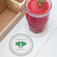 Preppy Green und Pink Wedding Pickleball