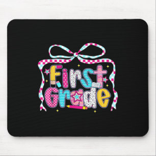Preppy Groovy Erste-Klasse-Coquette-Schleife Zurüc Mousepad
