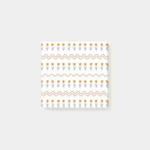 Preppy Groovy Streifen-Tulpen-Blumen-Muster  Post-it Klebezettel
