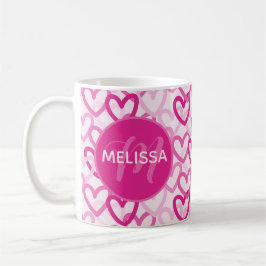 Preppy Hearts Pink Kaffeetasse