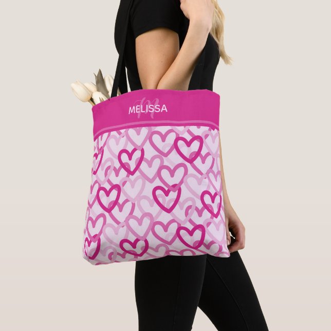 Preppy Hearts Pink Tasche (Von Nahem)
