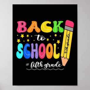 Preppy Hello 5th Grade für den ersten Tag zurück n Poster