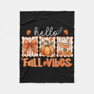 Preppy Hello Fall Vibes Coquette Latte Pumpkin Tha Fleecedecke