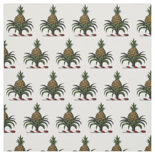 Preppy Heraldic Pineapse Wappen Color WT Stoff (Muster)