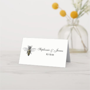 Preppy Heraldic Vintag Bee #2 Coat of Arms C Platzkarte
