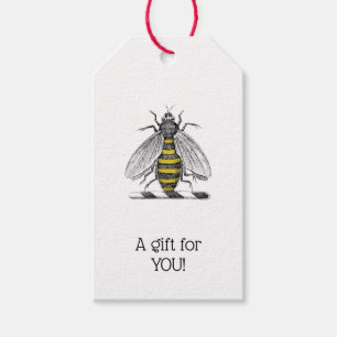 Preppy Heraldic Vintag Bee Coat of Arms Emblem C Geschenkanhänger