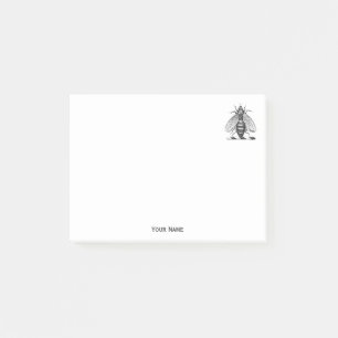 Preppy Heraldic Vintage Bienendecke Emblem Post-it Klebezettel