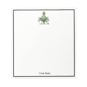 Preppy Heraldische Ananas Wappen Wappenschild Notizblock