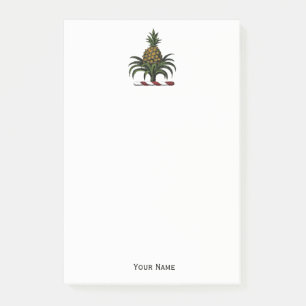 Preppy Heraldische Ananas-Wappenfarbe RWT Post-it Klebezettel