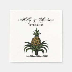 Preppy Heraldische Ananas-Wappenfarbe WT Serviette