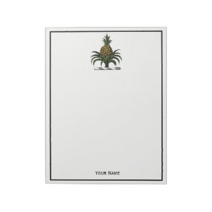 Preppy heraldisches Ananas-Wappen-Farbe-GEWICHT Notizblock