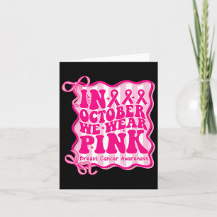 Preppy im Oktober wir tragen rosa Brustkrebs Coque Karte