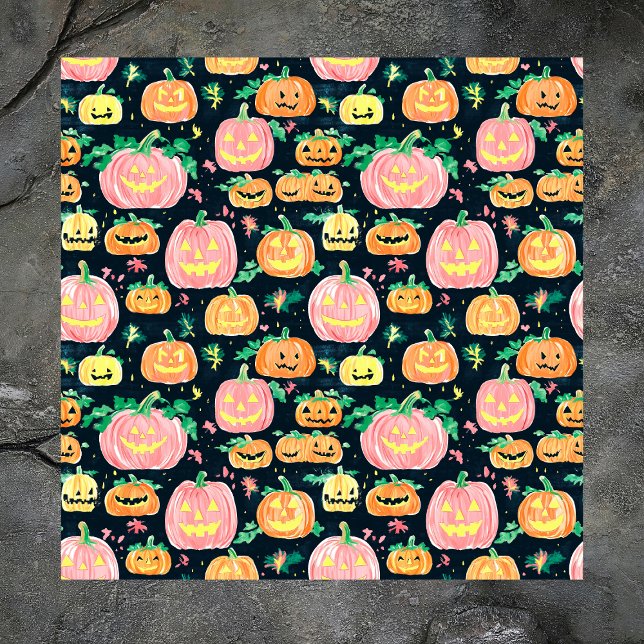 Preppy Jack-O’-Lantern Halloween Serviette (Von Creator hochgeladen)
