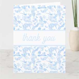 Preppy Jungle Chinoiserie Toile Dankeskarte