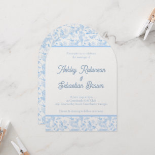 Preppy Jungle Chinoiserie Toile Faire-part de mari