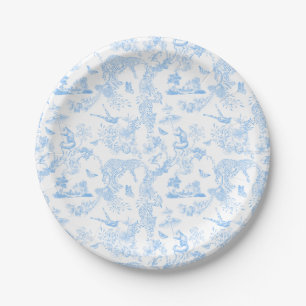 Preppy Jungle Chinoiserie Toile Pappteller