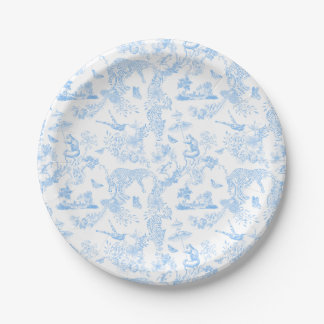 Preppy Jungle Chinoiserie Toile Pappteller