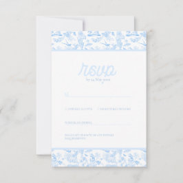 Preppy Jungle Chinoiserie Toile RSVP Karte