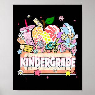 Preppy Kids Kindergrade 2025 Preschool Boys Kids G Poster