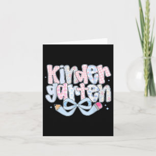 Preppy Kindergarten Coquette Bow zurück zur Schule Karte