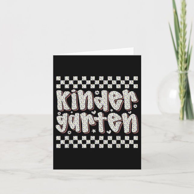 Preppy Kindergarten Zurück zu Schülermädchen Karte (Vorderseite)
