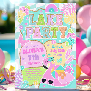 Preppy Lake Birthday Party beim Lake Summer Einladung