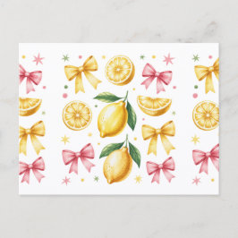 Preppy Lemons and Ribbons Summer Vibes Postkarte