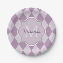 Preppy Light Lila Raute Girl Monogram und Name
